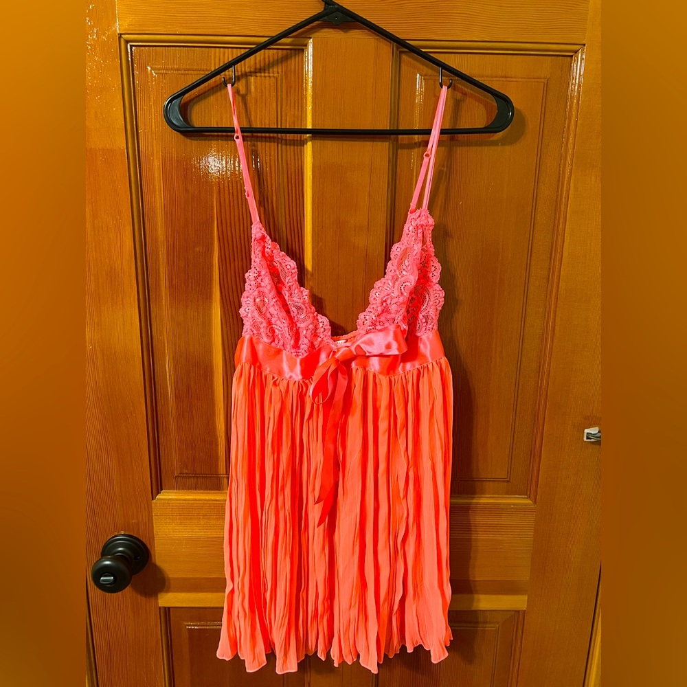 Elegant Pink Lace Nightgown